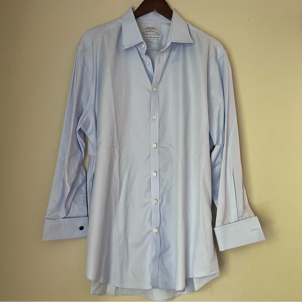 Charles Tyrwhitt | Light Blue Button Down Dress Shirt | 17 1/2 neck